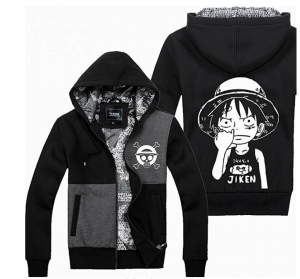 Cosplay One Piece Luffy Anime Kapuzen Sweatshirt Hoodie Pullover Pulli Verdickt 