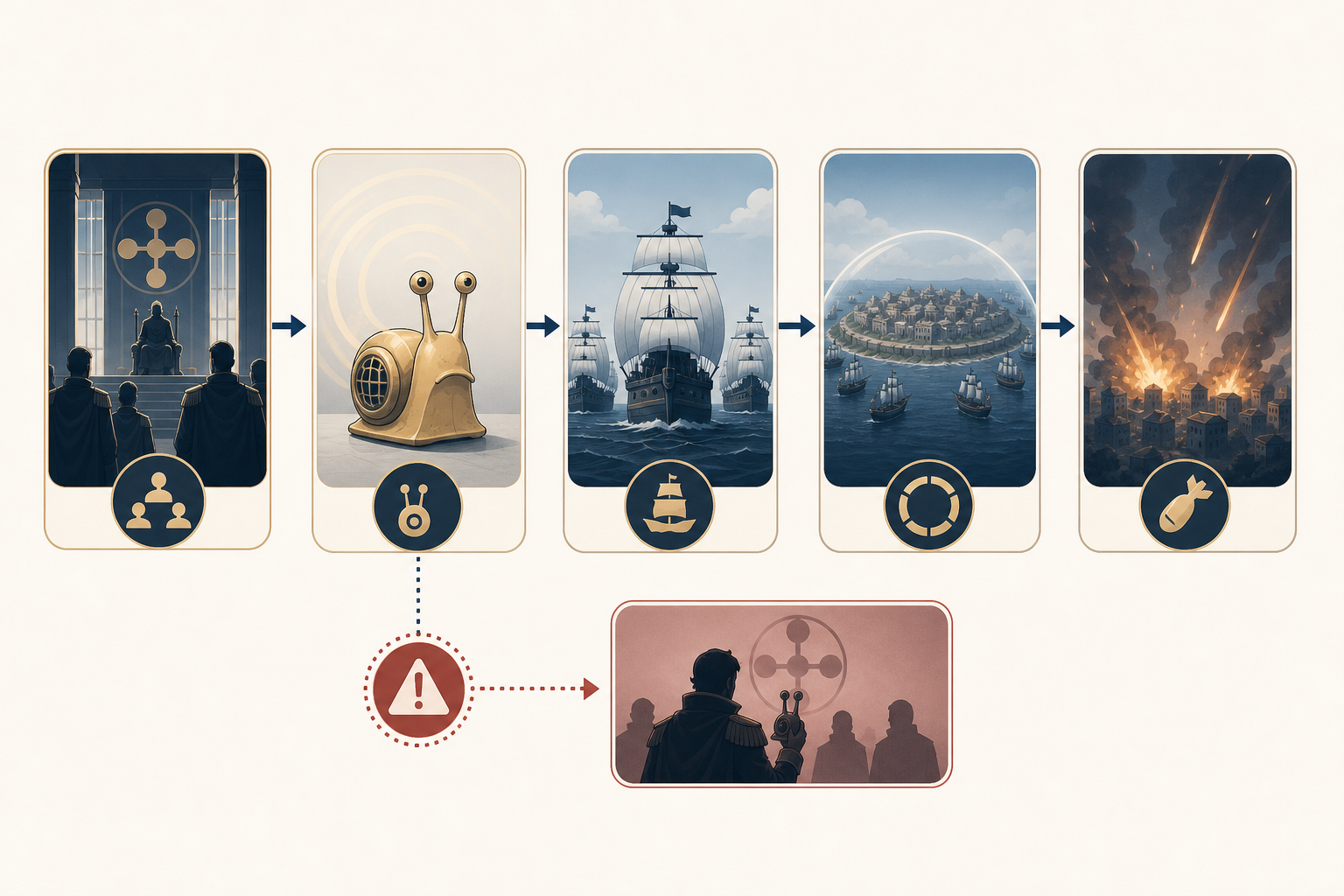 Diagram of Buster Call authorization and fleet response