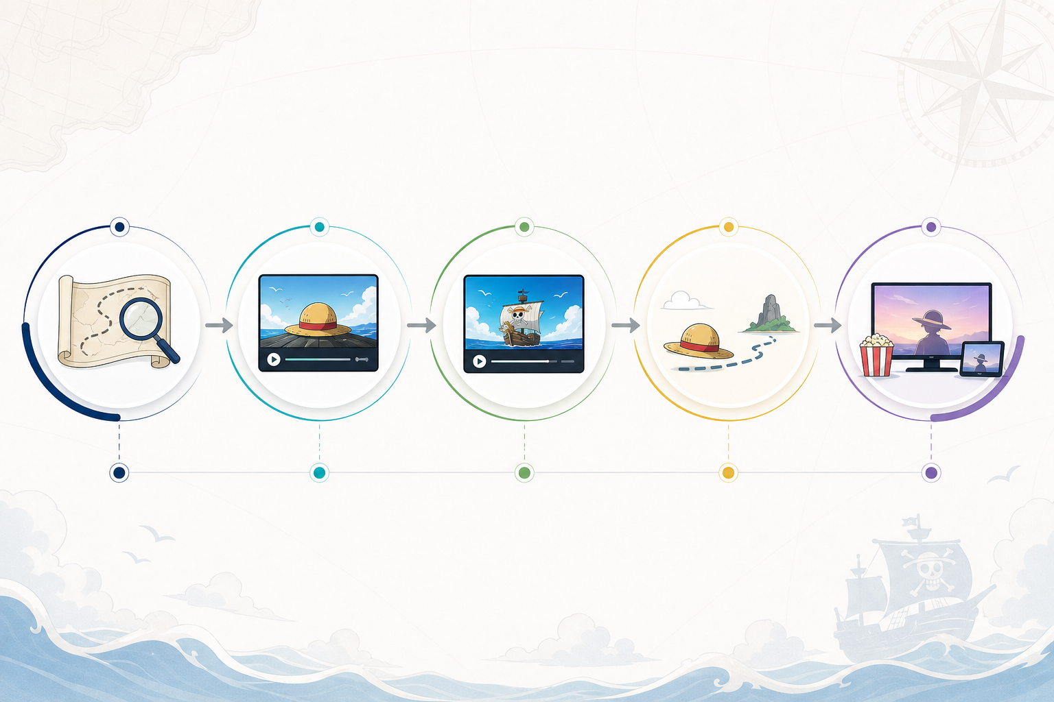 Five-step workflow for checking One Piece arc availability before watching